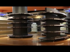 Oval Şekil Süpermarket Ekranı Stand Tek Taraflı Bakkal Ekran Rafı