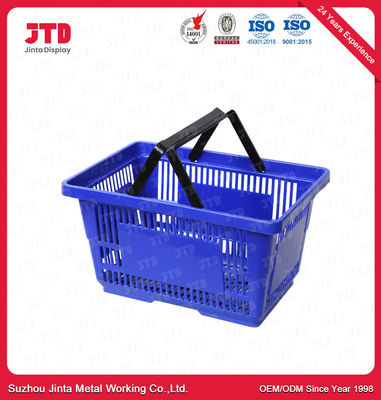 Süpermarkette Kare Plastik Araba Sepeti ODM 60 Litre