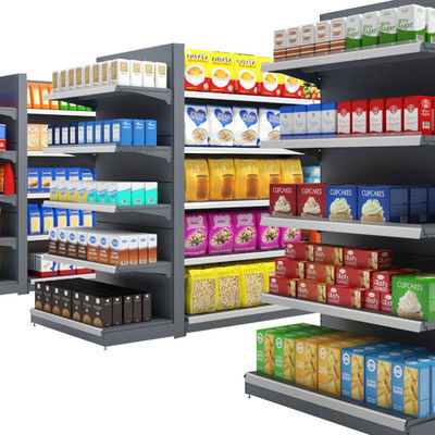 satın al Süpermarket Perakende Mağazası Çift Taraflı Gondola Ekran Rafı Uygulama Mağazası Raf / Raf online manufacture