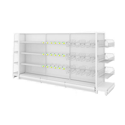 satın al 5-Shelf Metal Supermarket Gondola Display Rack 80kg Capacity online manufacture