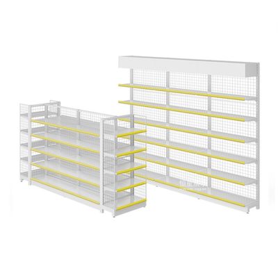 satın al Double-Sided Gondola Shelving 5-Tier Metal Supermarket Rack online manufacture