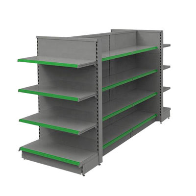 satın al Metallic Supermarket Gondola Shelving 5-Shelf Retail Display Rack online manufacture