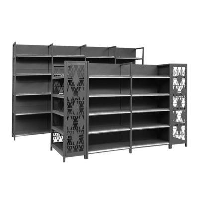 satın al Metallic Gondola Supermarket Shelves 5-Tier Customizable Retail Rack online manufacture