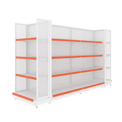 satın al 5-Shelf Metallic Supermarket Gondola Rack 80kg Capacity online manufacture