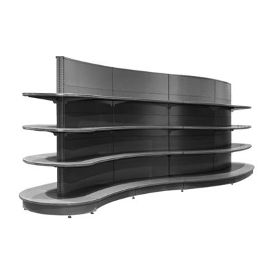 satın al Double-Sided Supermarket Shelves 5-Tier Metallic Gondola Rack online manufacture
