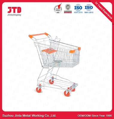 satın al 60L Metal Alışveriş Arabası 4in PVC Dört Tekerlekli Araba Arabası online manufacture
