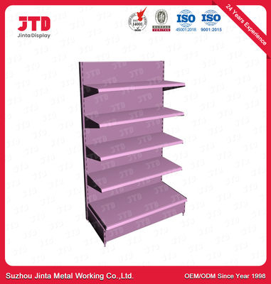 satın al 400mm 1500mm Tek Taraflı Süpermarket Rafı 5 Katlı Mor online manufacture