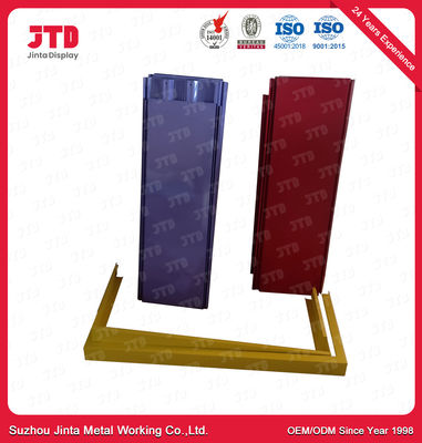 OEM Metal Teşhir Rafları Renkli Tekerlekli Toz Boyalı