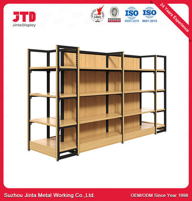 Metal Dükkanı Süpermarket Ürünleri Raf Rafı Ahşap Metal Gondol Rafları