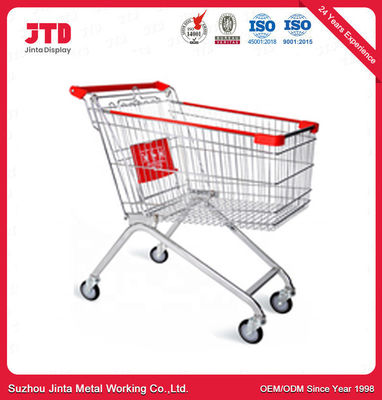 Süpermarket Alışveriş Arabası Satın alma Mağazası 90 / 100 / 120L Depolama Alışveriş Arabası