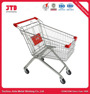 Süpermarket Alışveriş Arabası Satın alma Mağazası 90 / 100 / 120L Depolama Alışveriş Arabası