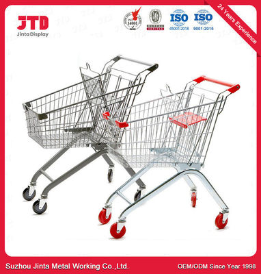 Süpermarket Alışveriş Arabası Satın alma Mağazası 90 / 100 / 120L Depolama Alışveriş Arabası