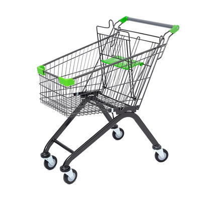 Dört Tekerlekli Metal Süpermarket Alışveriş Arabası Katlanabilir Talip Türü