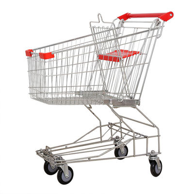 Dört Tekerlekli Metal Süpermarket Alışveriş Arabası Katlanabilir Talip Türü