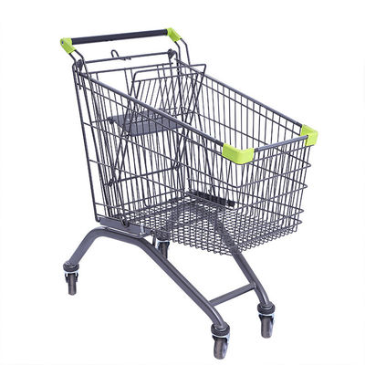 Dört Tekerlekli Metal Süpermarket Alışveriş Arabası Katlanabilir Talip Türü