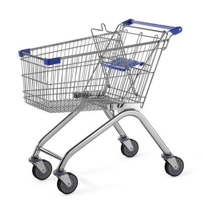 60L - 240L Metal Çelik Kablo Gıda Alışveriş Arabası Katlanabilir Alışveriş Arabası Arabası