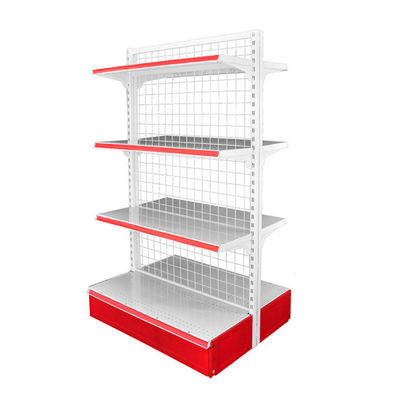 Dikdörtgen Özel Tel Ekran Rafı Perakende Mağazası Gondola Mesh Rack Rack