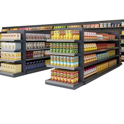 OEM / ODM Metal Süpermarket Rafları Gondola Ekran Rafları Perakende Ürünleri için Mağaza Süpermarket