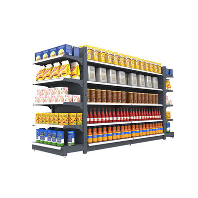 Özel Metal Perakende Raf Ekranı Supermarket Gondola Perakende Mağazası için Raf Rack