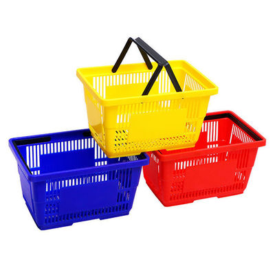 Gıda malzemeleri için katlanabilir taşınabilir plastik araba sepeti, plastik alışveriş sepeti
