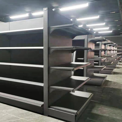 Kolay Kurulum Süpermarket Ekran rafları Özel yük kapasitesi 30-80KG/katman