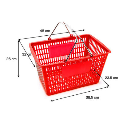 Dayanıklı Plastik El Alışveriş sepet 450*330*250mm Eczane Süpermarket Bakkal için