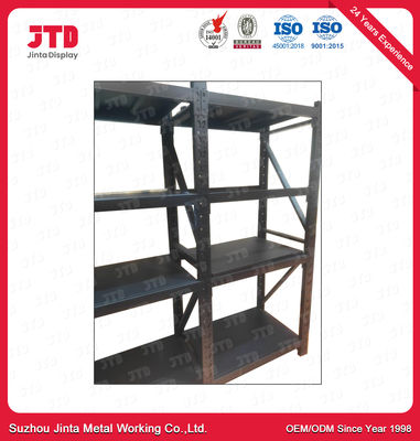500kgs Depo Metal Rafları BV 4 Tier Siyah Kaynaklı Çelik Raflar