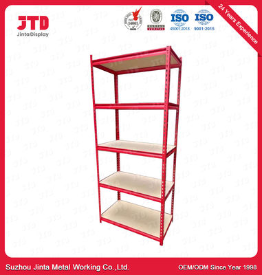 1.8m 1.2m Hafif Hizmet Metal Raflar Katman Başına 80kg Red Rack Depo