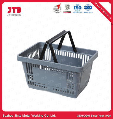 Süpermarkette Kare Plastik Araba Sepeti ODM 60 Litre