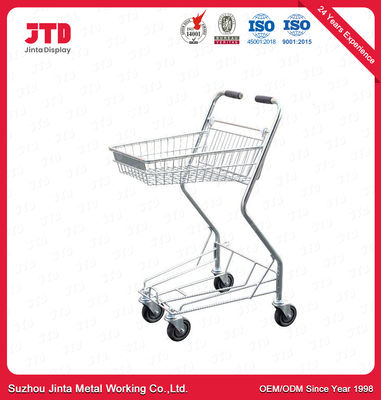 120kg 180L Metal Alışveriş Arabası ISO Çift Sepet Markette