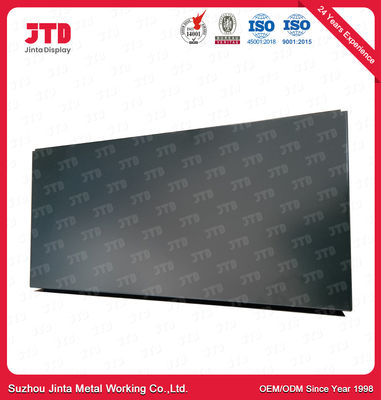 OEM Metal Raf Mağazası Teşhir Rafları Yuvarlak Delikli Arka Panel Ahşap Çerçeve Süpermarket Teşhir Rafları