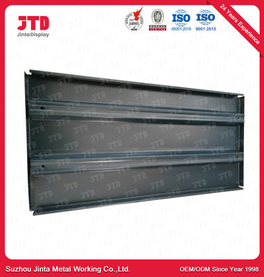OEM Metal Raf Mağazası Teşhir Rafları Yuvarlak Delikli Arka Panel Ahşap Çerçeve Süpermarket Teşhir Rafları