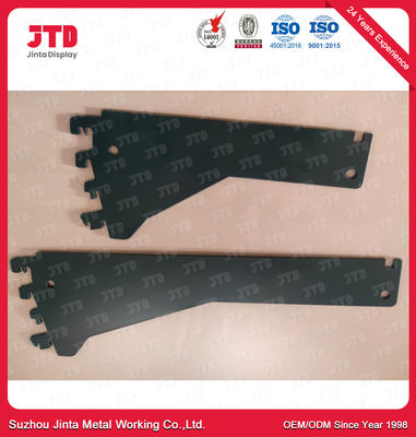 OEM Metal Raf Mağazası Teşhir Rafları Yuvarlak Delikli Arka Panel Ahşap Çerçeve Süpermarket Teşhir Rafları