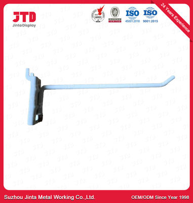 Süpermarket 300mm 350mm için Tek Hat Toz Boyalı Beyaz Pegboard Kanca